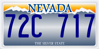 NV license plate 72C717