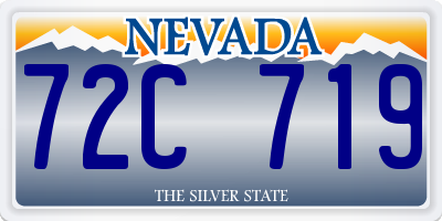 NV license plate 72C719