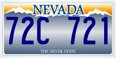 NV license plate 72C721