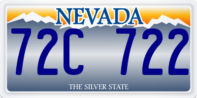 NV license plate 72C722