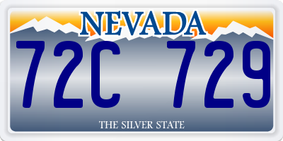 NV license plate 72C729
