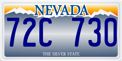 NV license plate 72C730