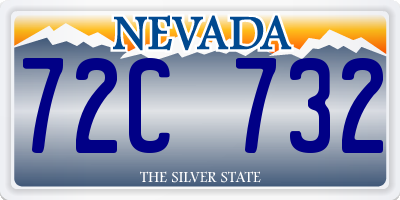 NV license plate 72C732