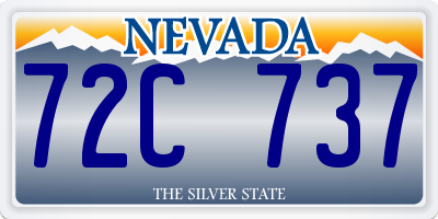 NV license plate 72C737