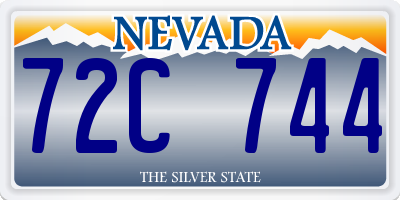 NV license plate 72C744