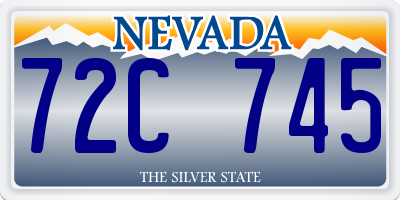 NV license plate 72C745