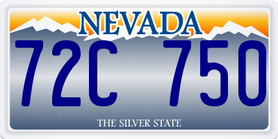 NV license plate 72C750