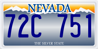 NV license plate 72C751