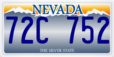 NV license plate 72C752