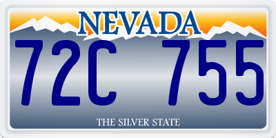 NV license plate 72C755