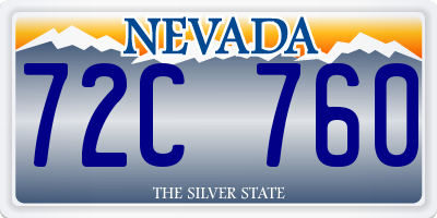 NV license plate 72C760