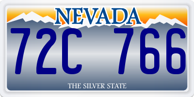 NV license plate 72C766