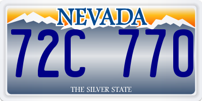 NV license plate 72C770