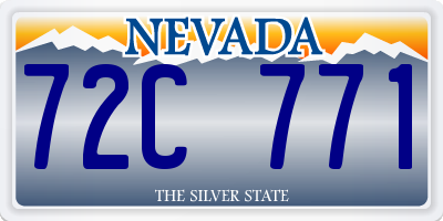 NV license plate 72C771