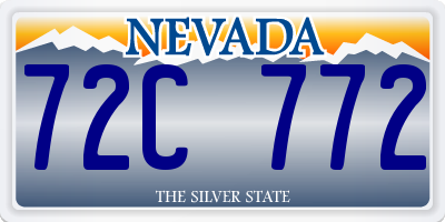 NV license plate 72C772