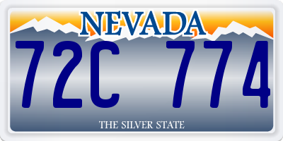 NV license plate 72C774