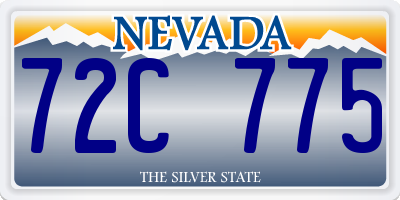 NV license plate 72C775