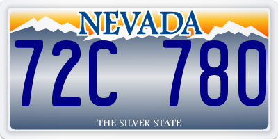 NV license plate 72C780