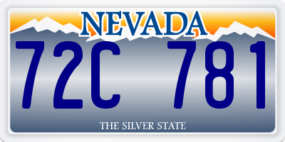 NV license plate 72C781