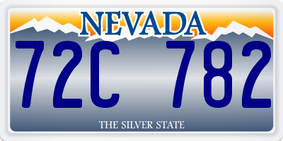 NV license plate 72C782