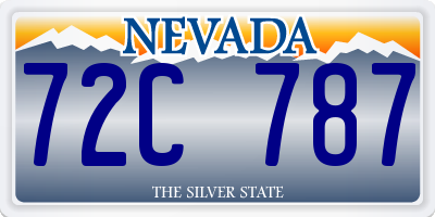 NV license plate 72C787