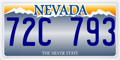 NV license plate 72C793