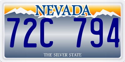 NV license plate 72C794