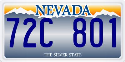 NV license plate 72C801