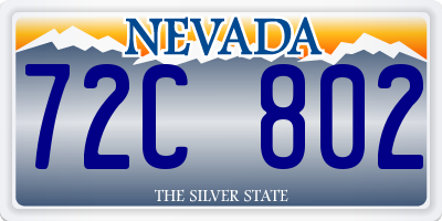 NV license plate 72C802