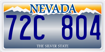 NV license plate 72C804