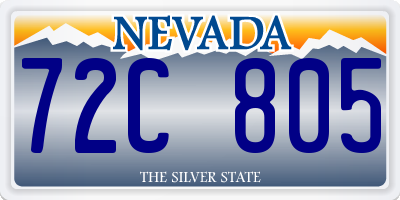 NV license plate 72C805
