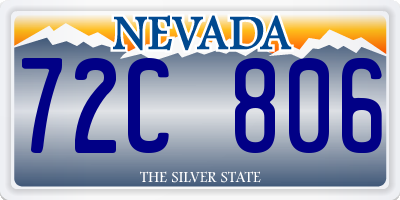 NV license plate 72C806