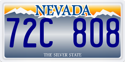 NV license plate 72C808