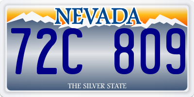 NV license plate 72C809