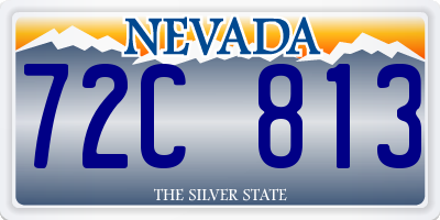 NV license plate 72C813