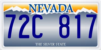 NV license plate 72C817