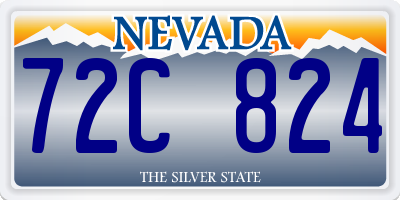 NV license plate 72C824