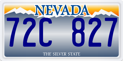 NV license plate 72C827