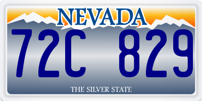 NV license plate 72C829