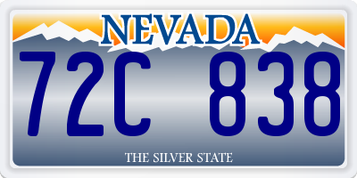 NV license plate 72C838
