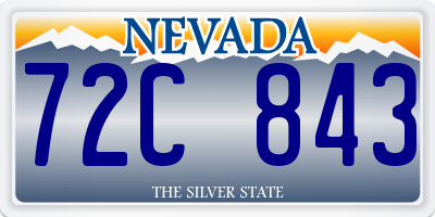 NV license plate 72C843