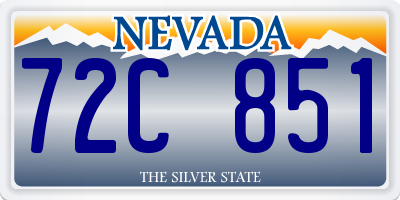 NV license plate 72C851