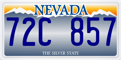 NV license plate 72C857