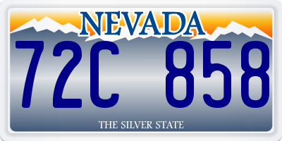 NV license plate 72C858