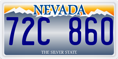 NV license plate 72C860