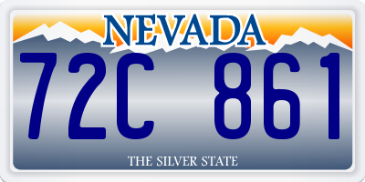 NV license plate 72C861