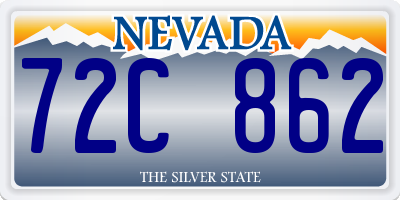 NV license plate 72C862