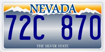 NV license plate 72C870