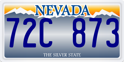 NV license plate 72C873