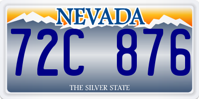 NV license plate 72C876